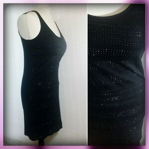 Express Bodycon Little Black Dress Rhinestones Med